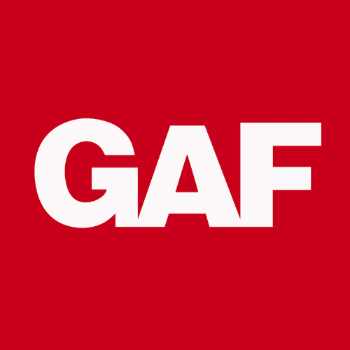 GAF logo, a leading manufacturer of roofing materials